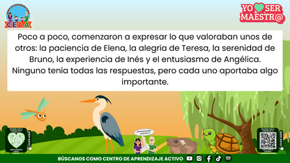 Historias para Maestros - ANGÉLICA LA LIBÉLULA Y EL REENCUENTRO EN EL ESTANQUE Editable en PowerPoint