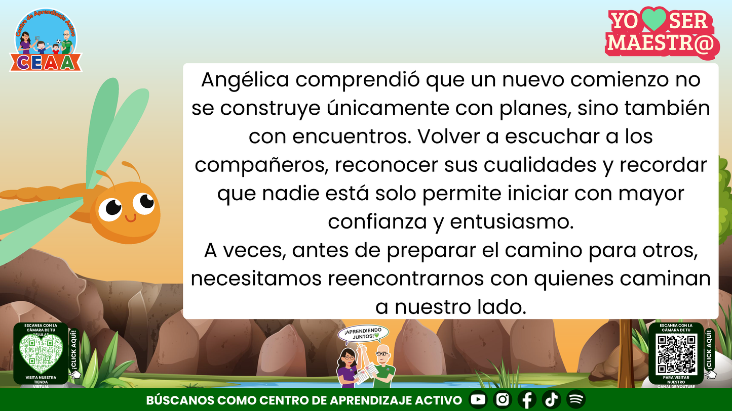 Historias para Maestros - ANGÉLICA LA LIBÉLULA Y EL REENCUENTRO EN EL ESTANQUE Editable en PowerPoint