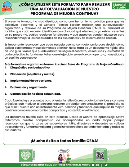 AUTOEVALUACIÓN DEL PROGRAMA DE MEJORA CONTINUA en PDF