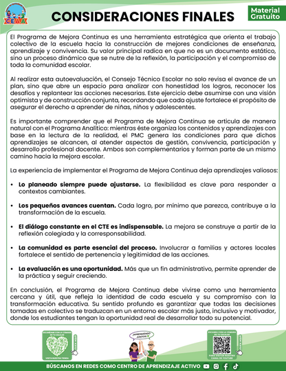 AUTOEVALUACIÓN DEL PROGRAMA DE MEJORA CONTINUA en PDF
