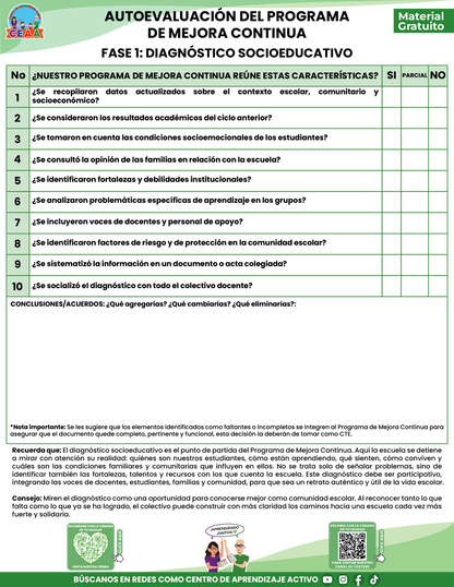 AUTOEVALUACIÓN DEL PROGRAMA DE MEJORA CONTINUA en PDF