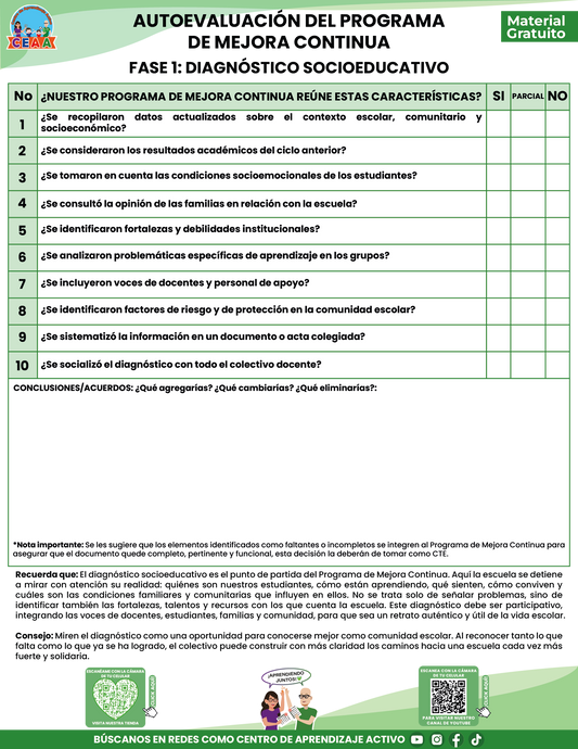 AUTOEVALUACIÓN DEL PROGRAMA DE MEJORA CONTINUA en PDF