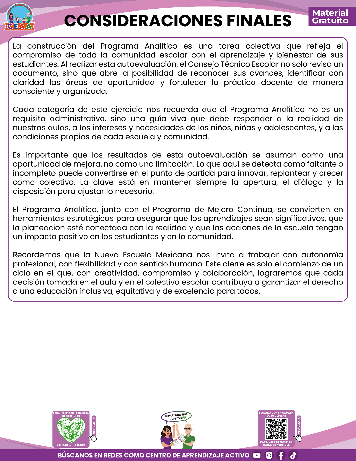 Lista de Cotejo para la Autoevaluación del Programa Analítico para Directores en PDF