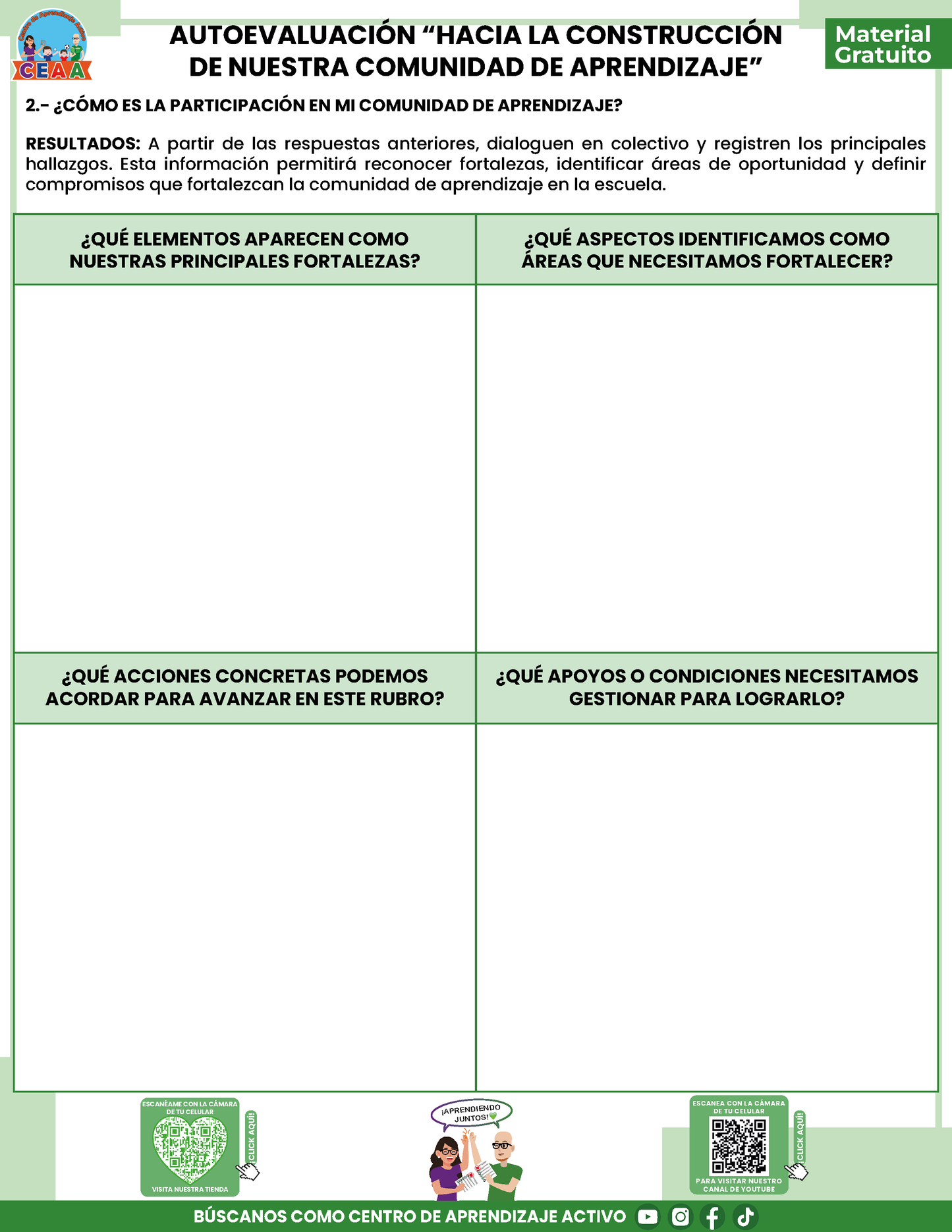 AUTOEVALUACIÓN “HACIA LA CONSTRUCCIÓN DE NUESTRA COMUNIDAD DE APRENDIZAJE” en PDF