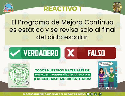 Cuadernillo de Estudios - Acuerdo 05/04/24 Lineamientos del CTE - Programa de Mejora Continua - Verdadero o Falso en PDF