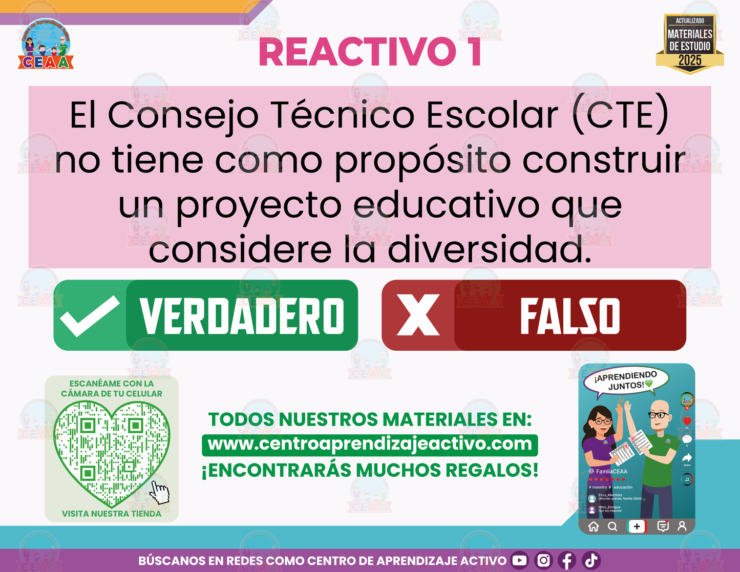 Cuadernillo de estudio - Acuerdo 05/04/24 Lineamientos del CTE Propósitos y Funciones - Verdadero o Falso