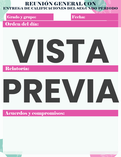 Agenda Flores MAESTRO Secundaria Ciclo Escolar 2024 - 2025