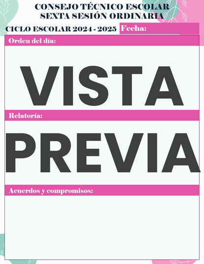 Agenda Flores MAESTRO Secundaria Ciclo Escolar 2024 - 2025