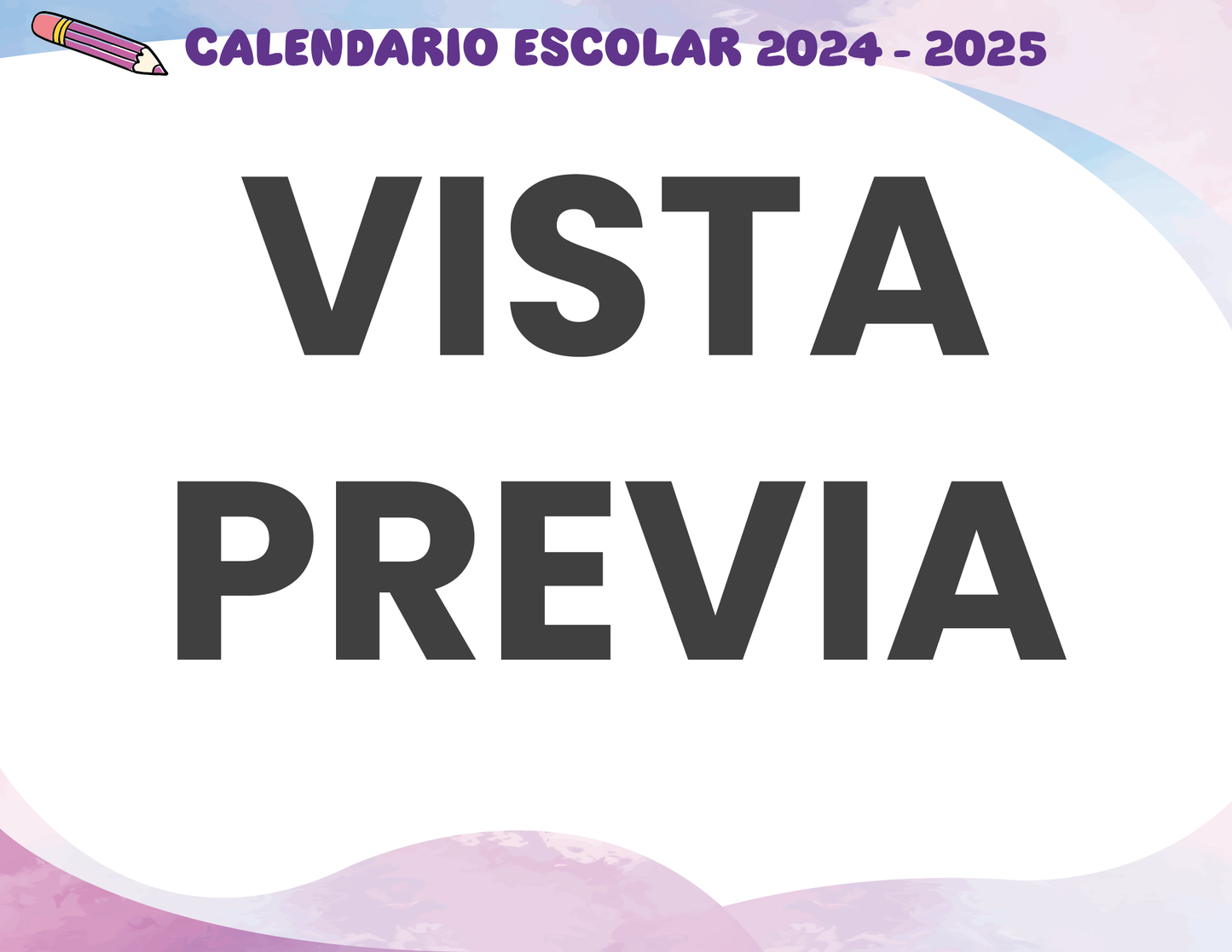 Agenda Colorida SUPERVISOR Preescolar Ciclo Escolar 2024 - 2025