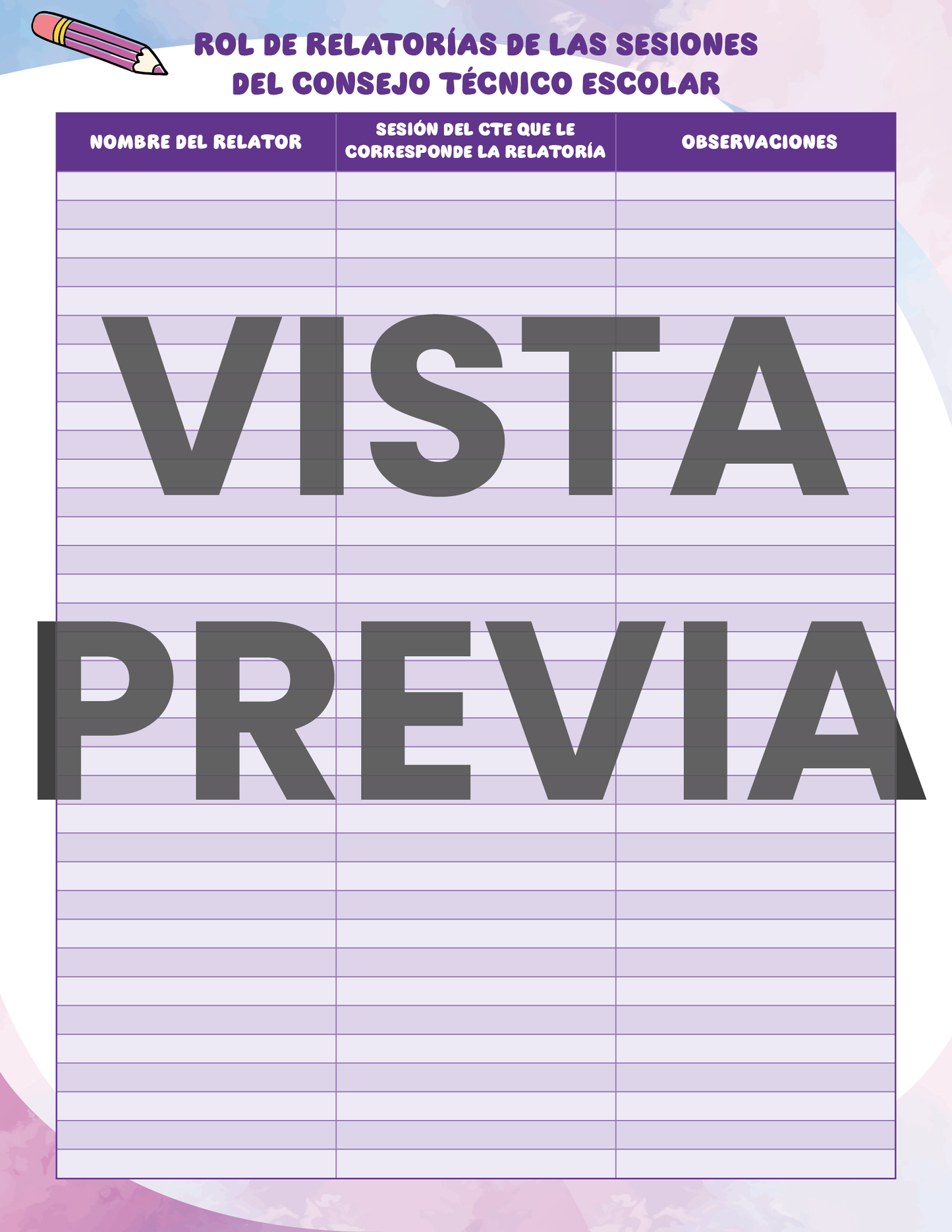 Agenda Colorida SUPERVISOR Preescolar Ciclo Escolar 2024 - 2025