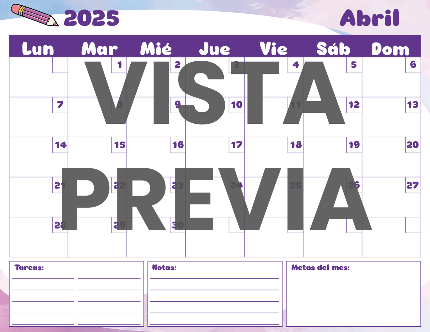 Agenda Colorida SUPERVISOR Preescolar Ciclo Escolar 2024 - 2025