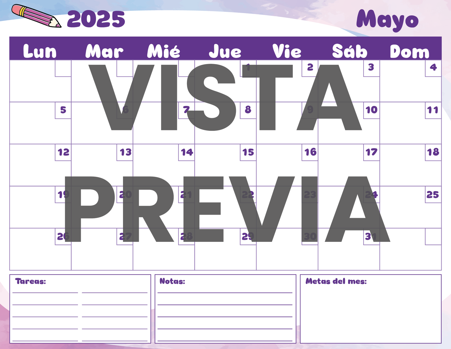 Agenda Colorida SUPERVISOR Preescolar Ciclo Escolar 2024 - 2025