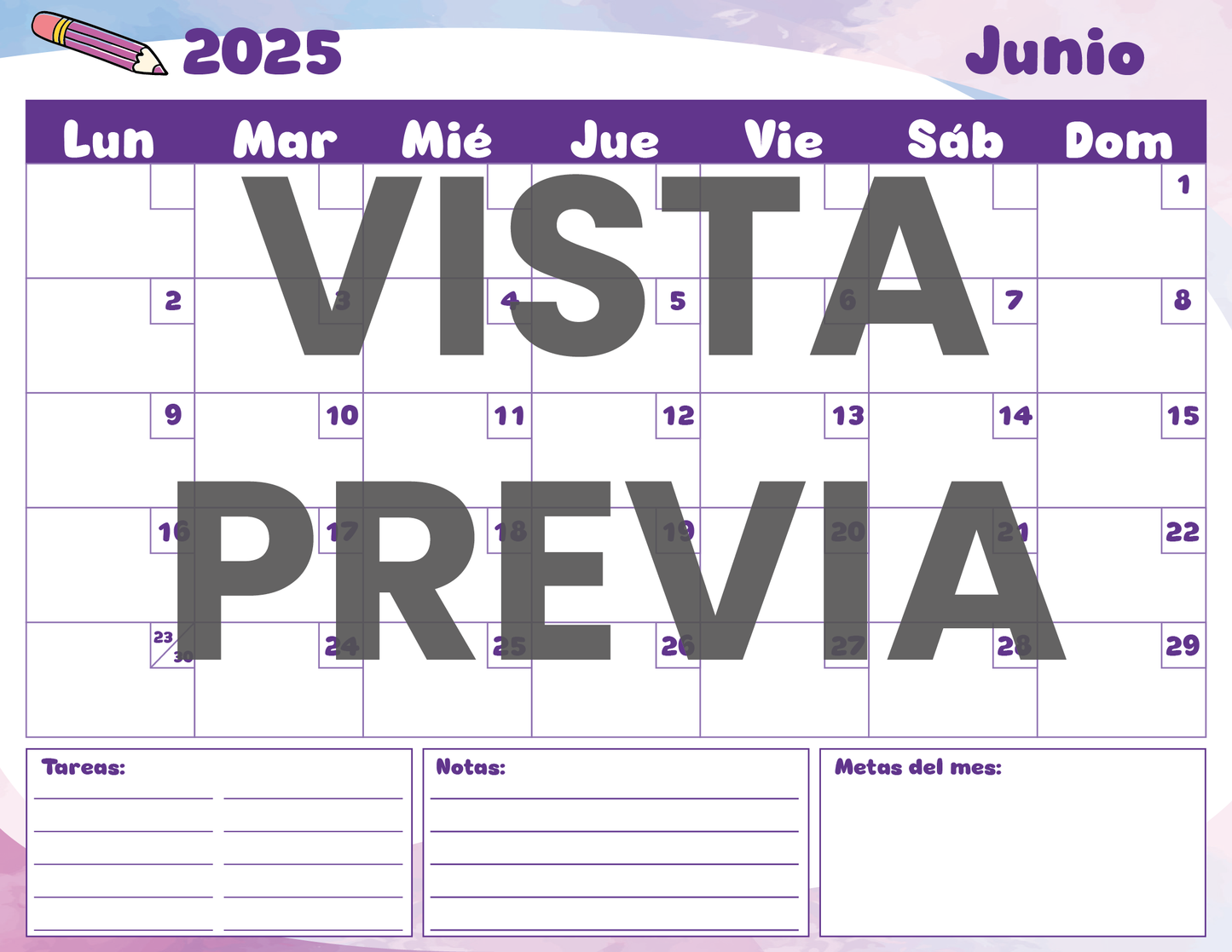 Agenda Colorida SUPERVISOR Preescolar Ciclo Escolar 2024 - 2025