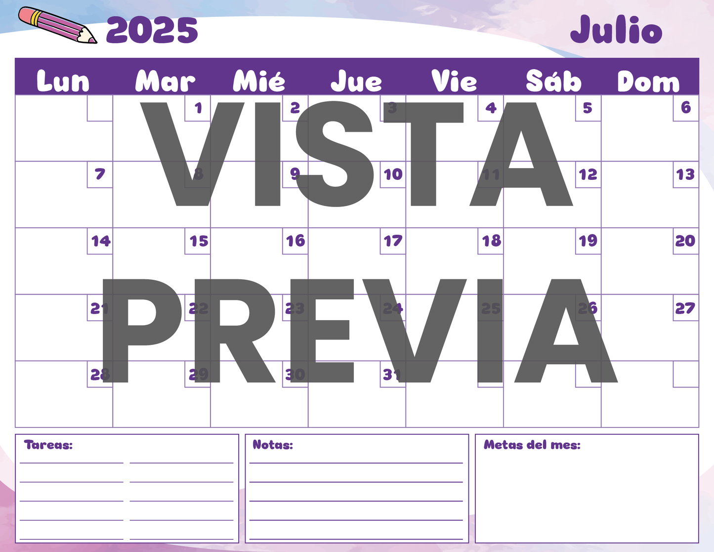 Agenda Colorida SUPERVISOR Preescolar Ciclo Escolar 2024 - 2025