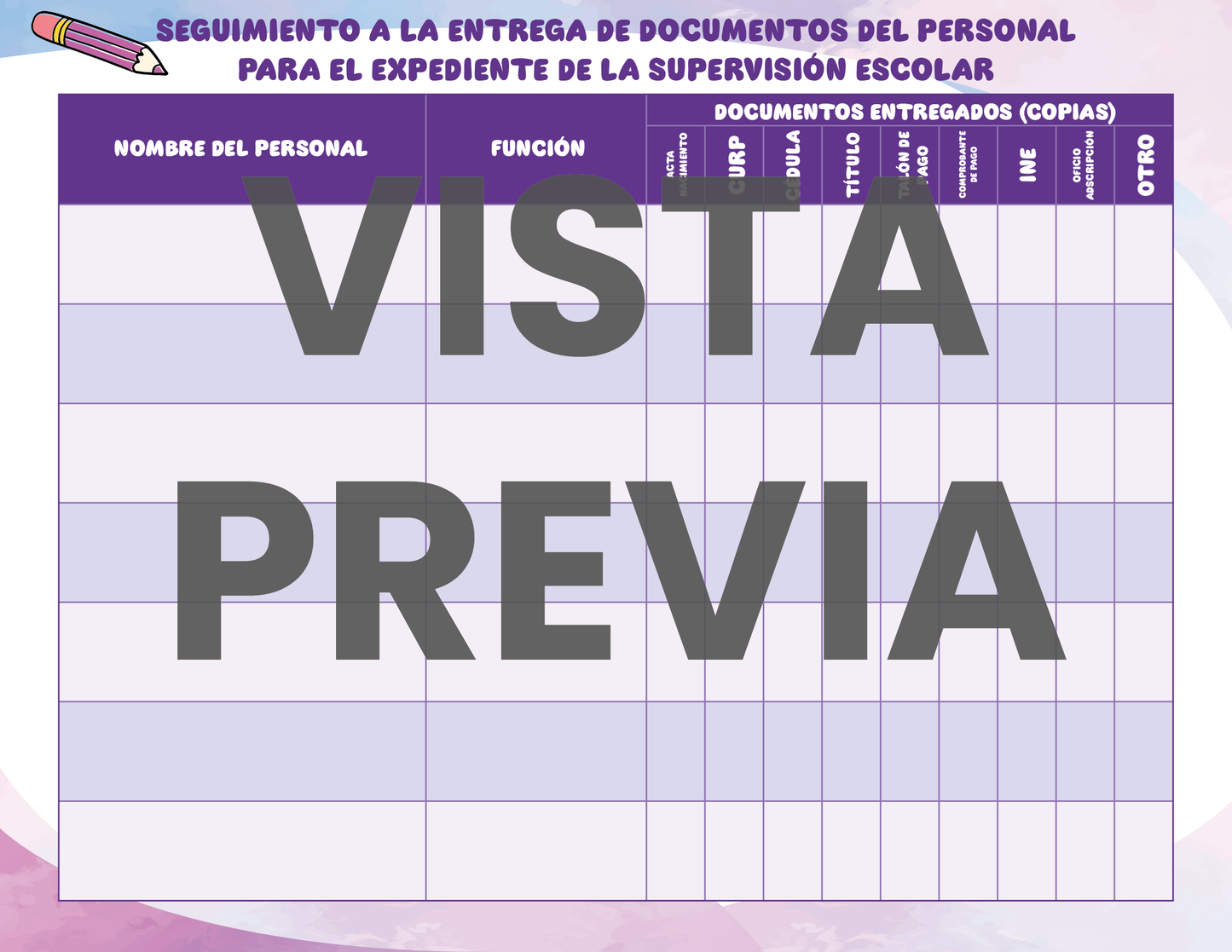 Agenda Colorida SUPERVISOR Preescolar Ciclo Escolar 2024 - 2025