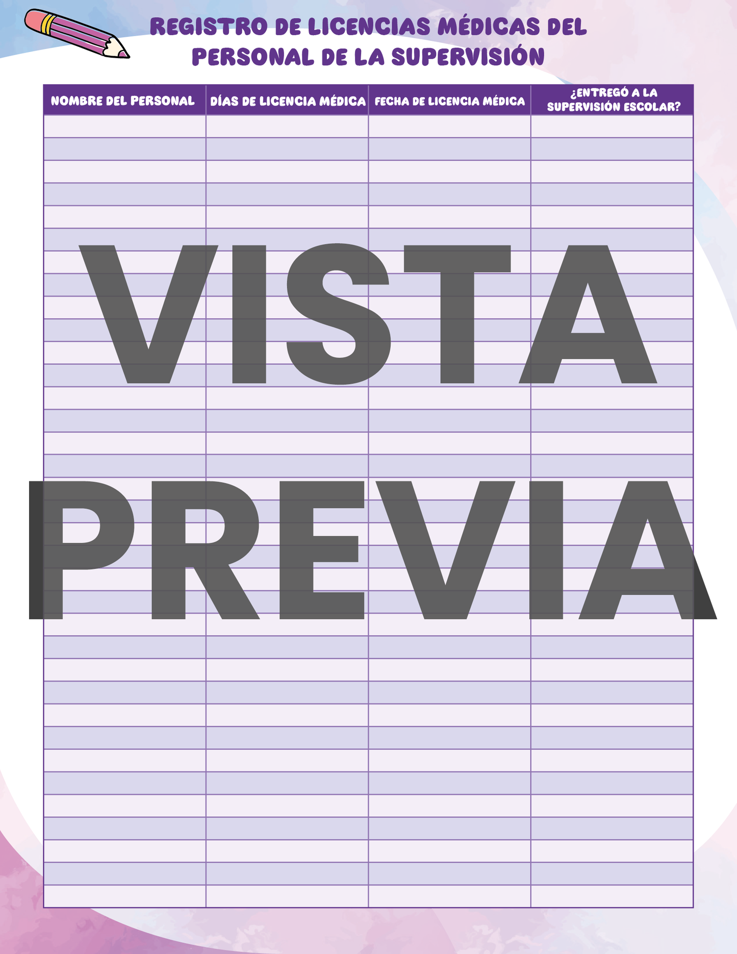 Agenda Colorida SUPERVISOR Preescolar Ciclo Escolar 2024 - 2025