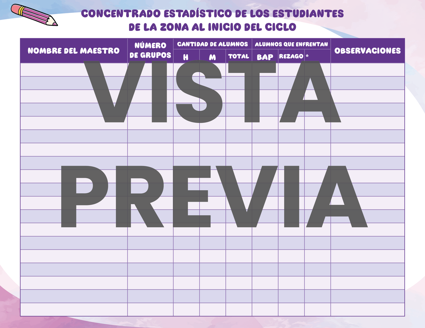 Agenda Colorida SUPERVISOR Preescolar Ciclo Escolar 2024 - 2025