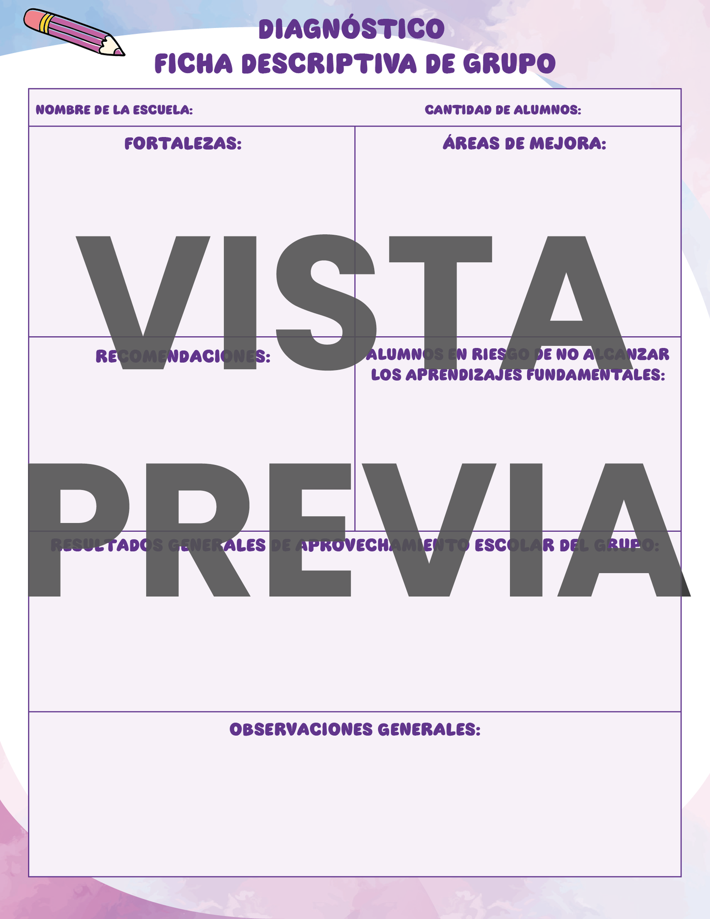 Agenda Colorida SUPERVISOR Preescolar Ciclo Escolar 2024 - 2025
