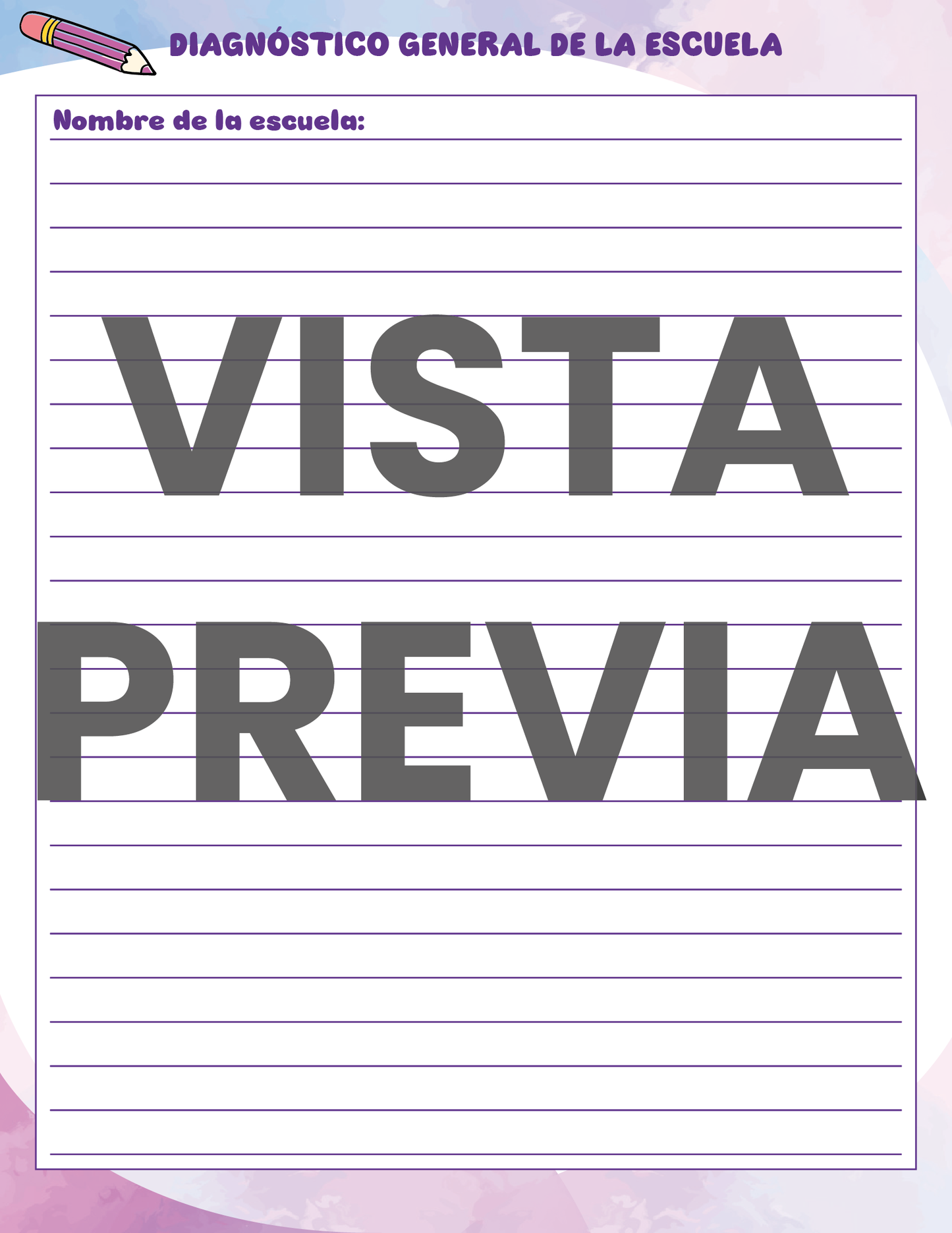 Agenda Colorida SUPERVISOR Preescolar Ciclo Escolar 2024 - 2025