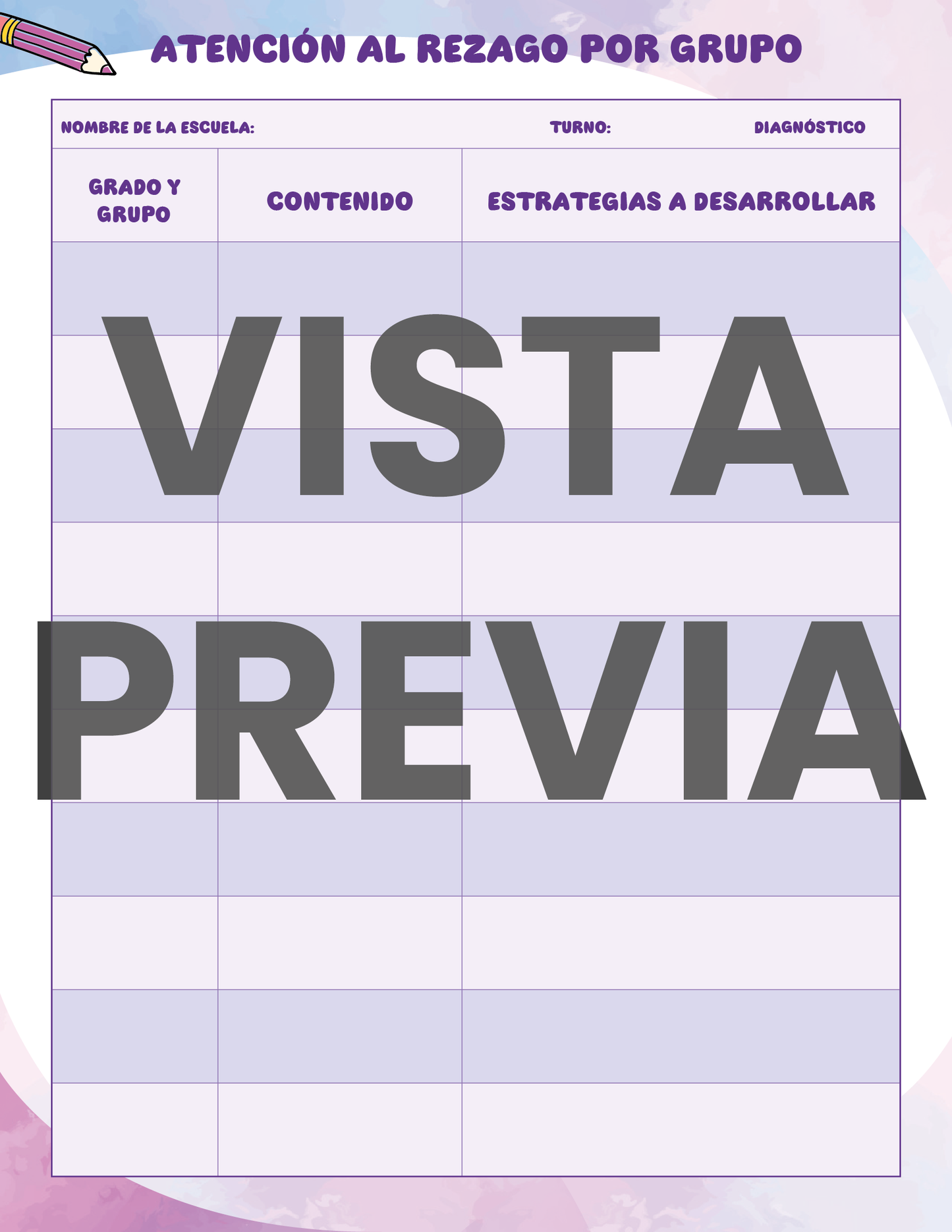 Agenda Colorida SUPERVISOR Preescolar Ciclo Escolar 2024 - 2025