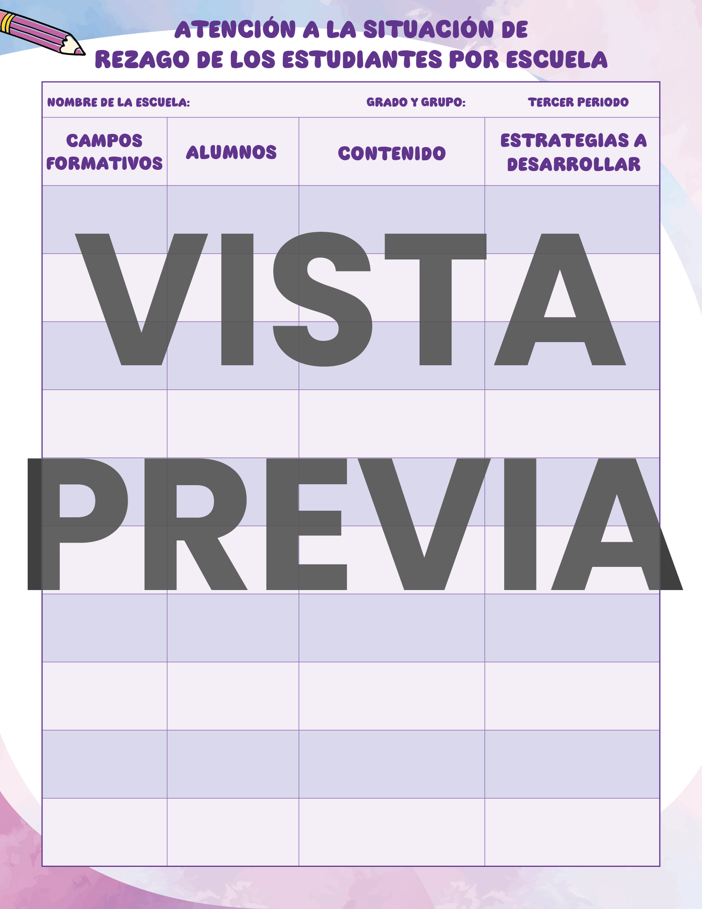Agenda Colorida SUPERVISOR Preescolar Ciclo Escolar 2024 - 2025