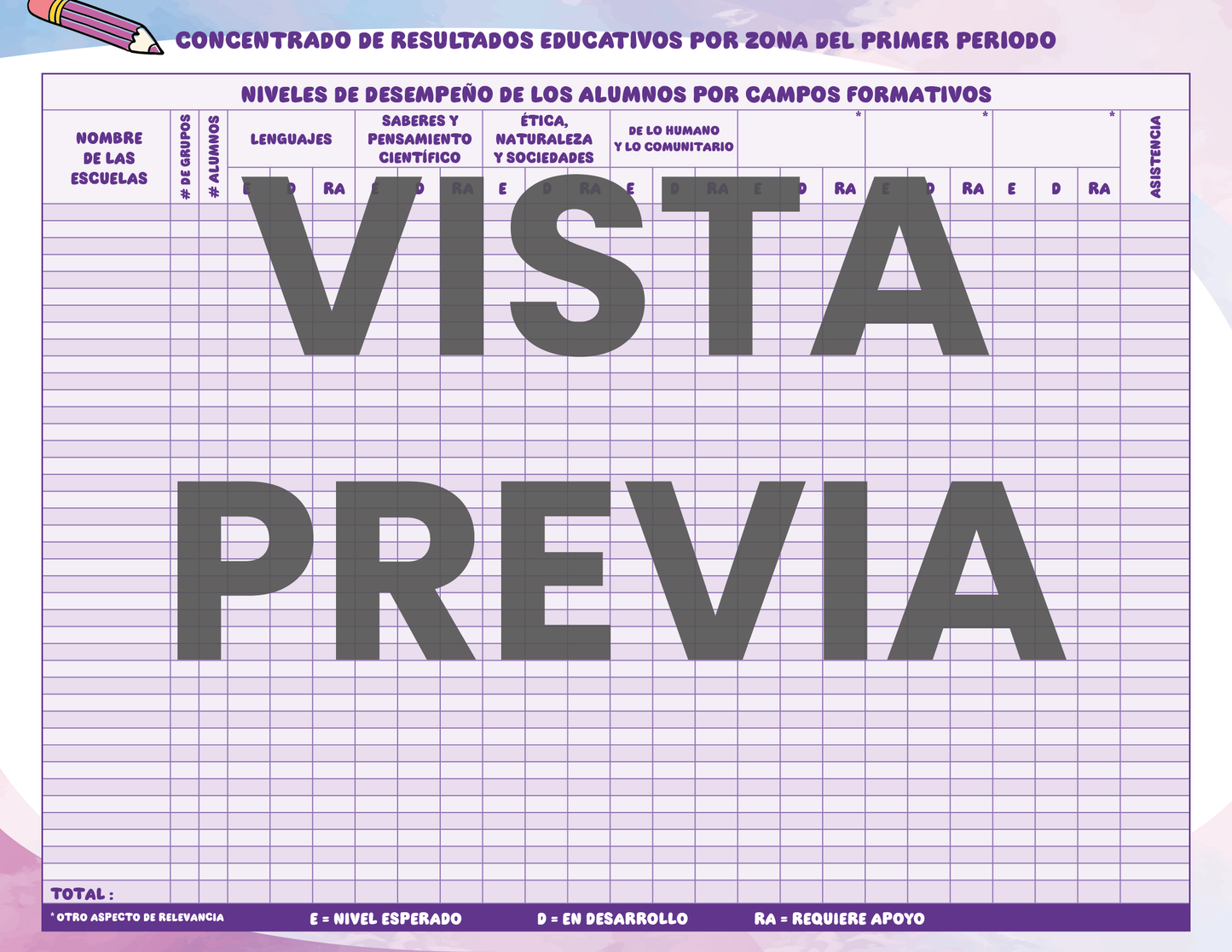 Agenda Colorida SUPERVISOR Preescolar Ciclo Escolar 2024 - 2025