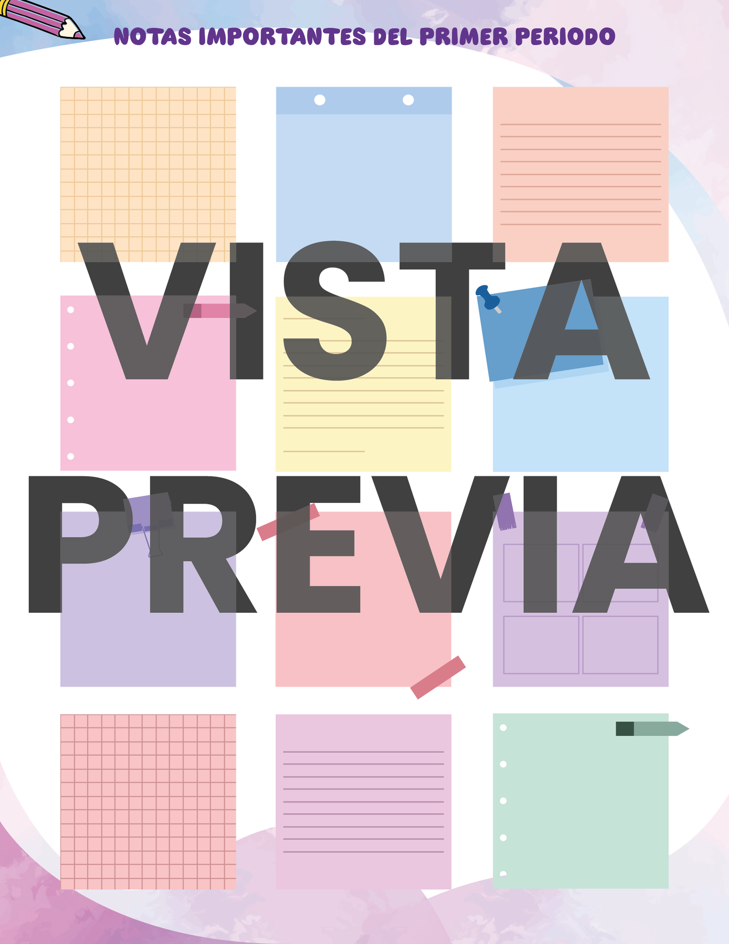Agenda Colorida SUPERVISOR Preescolar Ciclo Escolar 2024 - 2025
