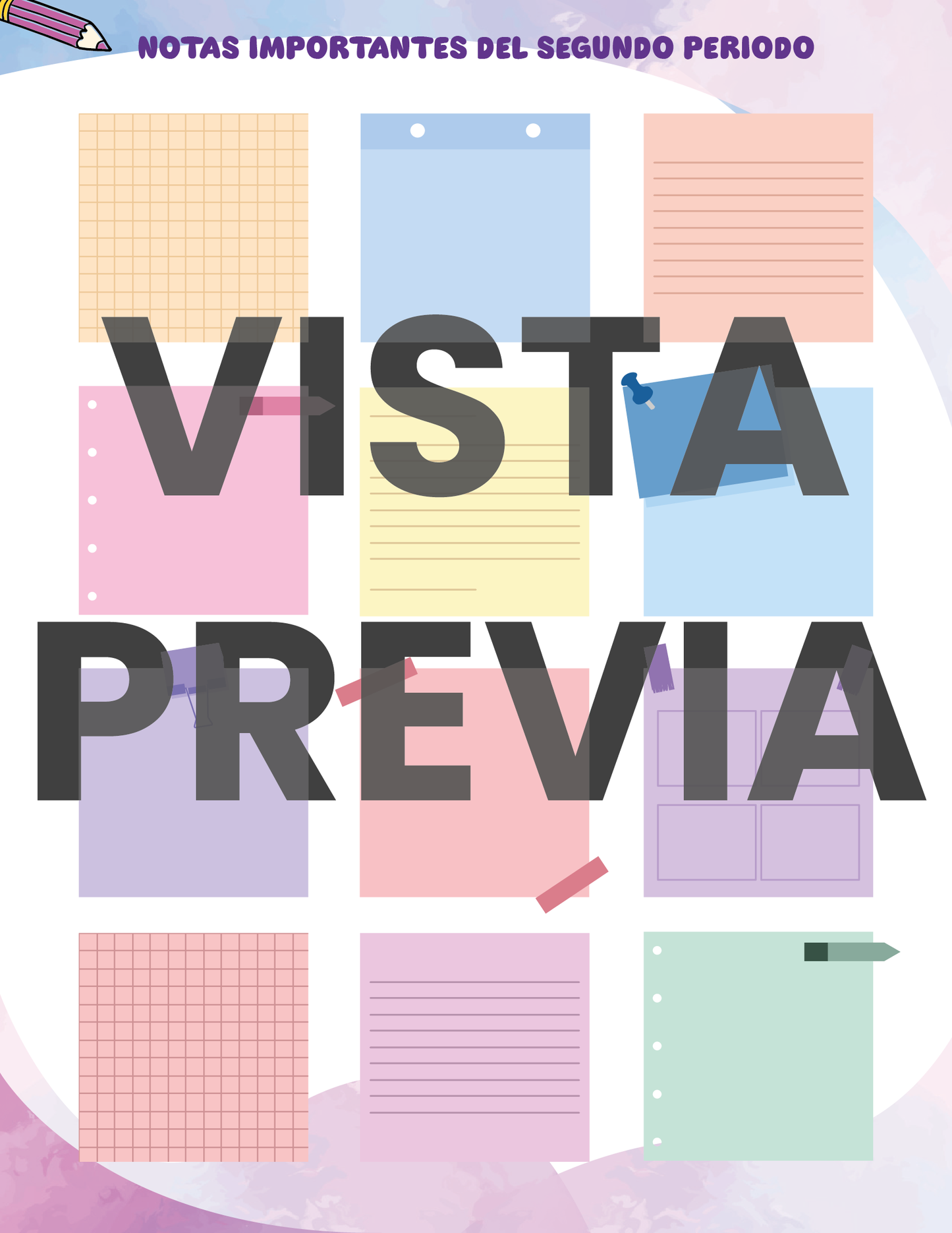Agenda Colorida SUPERVISOR Preescolar Ciclo Escolar 2024 - 2025