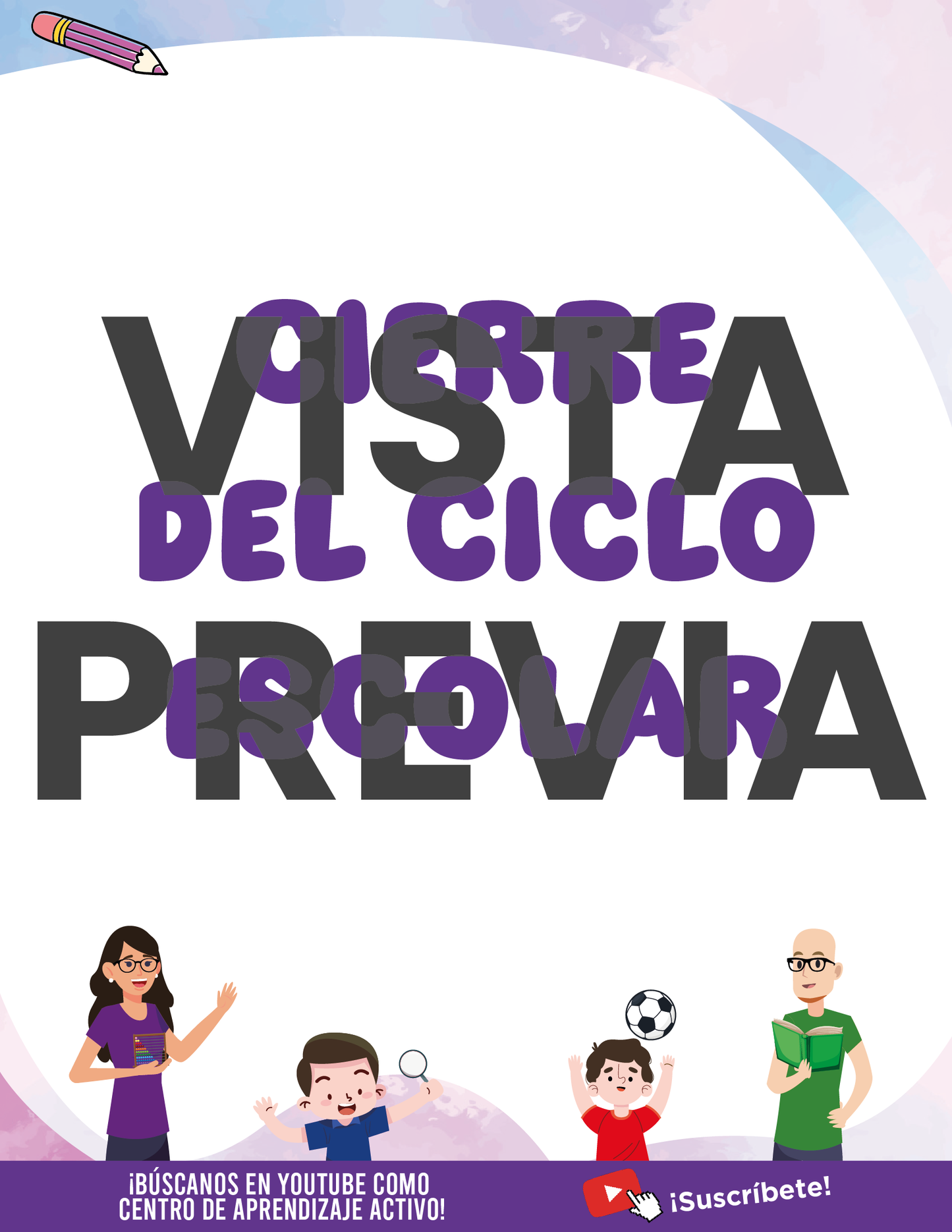 Agenda Colorida SUPERVISOR Preescolar Ciclo Escolar 2024 - 2025