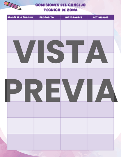 Agenda Colorida SUPERVISOR Preescolar Ciclo Escolar 2024 - 2025