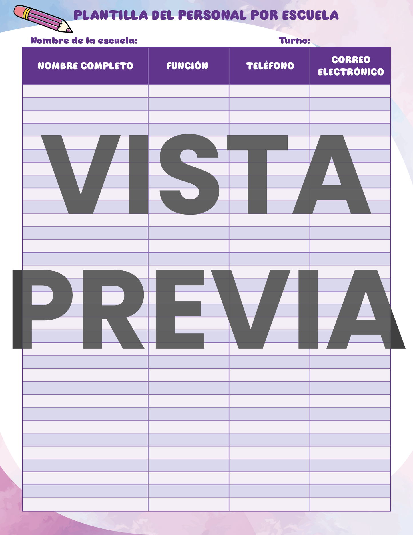 Agenda Colorida SUPERVISOR Primaria Ciclo Escolar 2024 - 2025