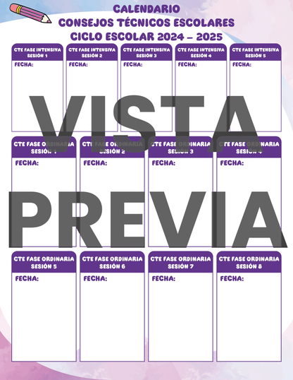 Agenda Colorida SUPERVISOR Primaria Ciclo Escolar 2024 - 2025