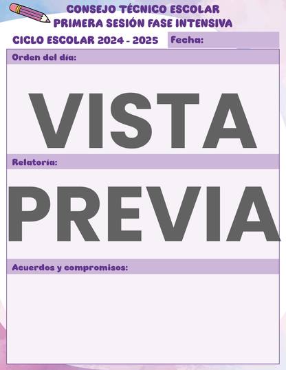 Agenda Colorida SUPERVISOR Primaria Ciclo Escolar 2024 - 2025