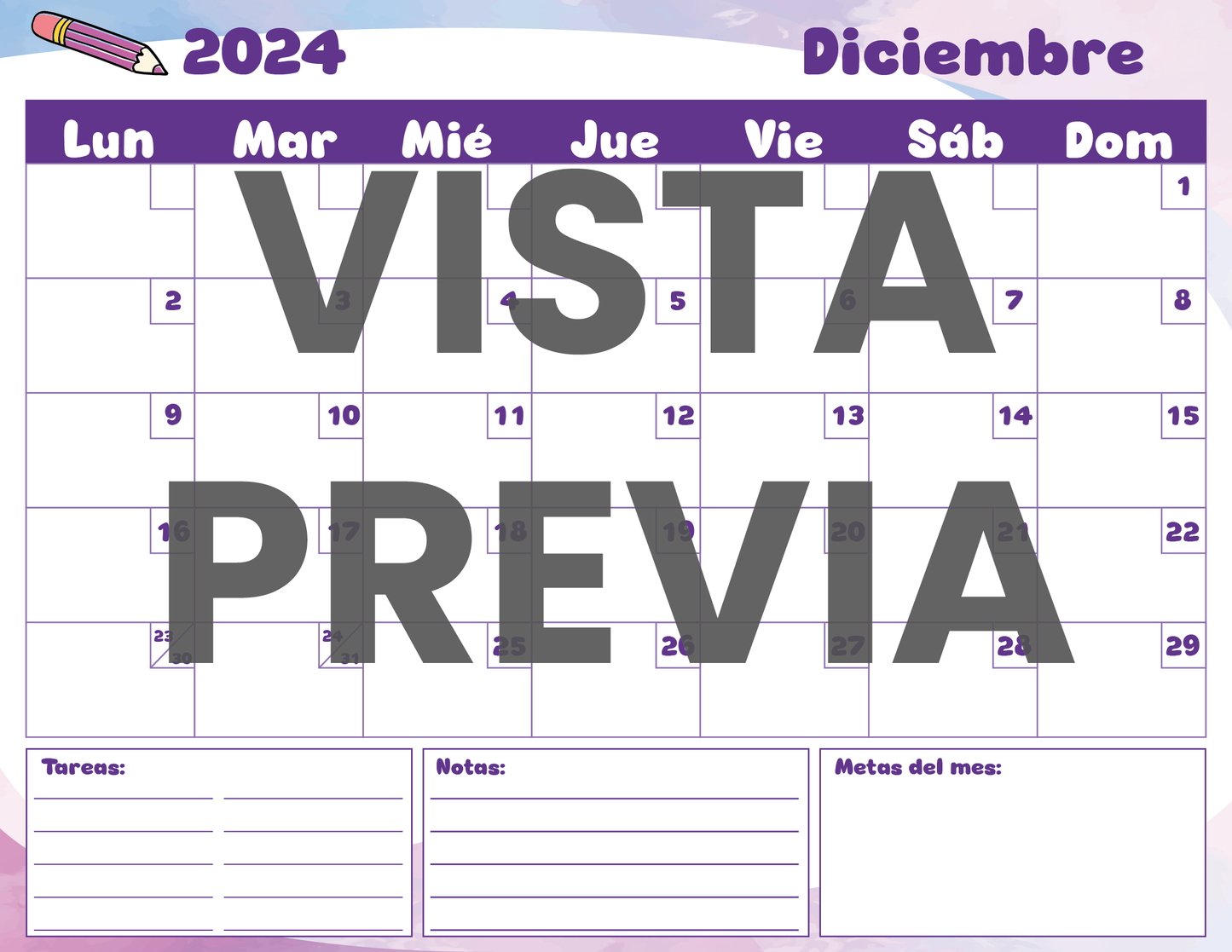 Agenda Colorida SUPERVISOR Primaria Ciclo Escolar 2024 - 2025