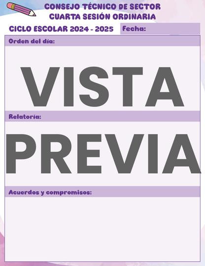 Agenda Colorida SUPERVISOR Primaria Ciclo Escolar 2024 - 2025