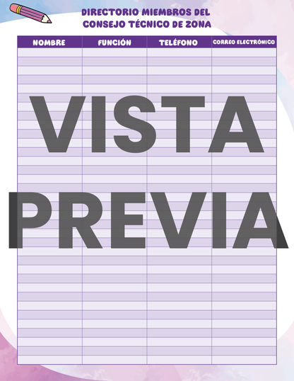 Agenda Colorida SUPERVISOR Primaria Ciclo Escolar 2024 - 2025