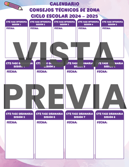 Agenda Colorida SUPERVISOR Primaria Ciclo Escolar 2024 - 2025