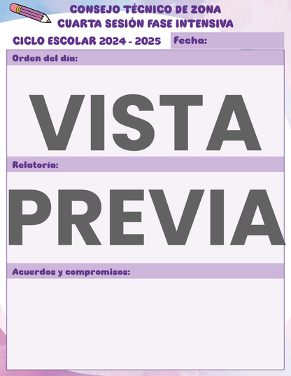 Agenda Colorida SUPERVISOR Primaria Ciclo Escolar 2024 - 2025