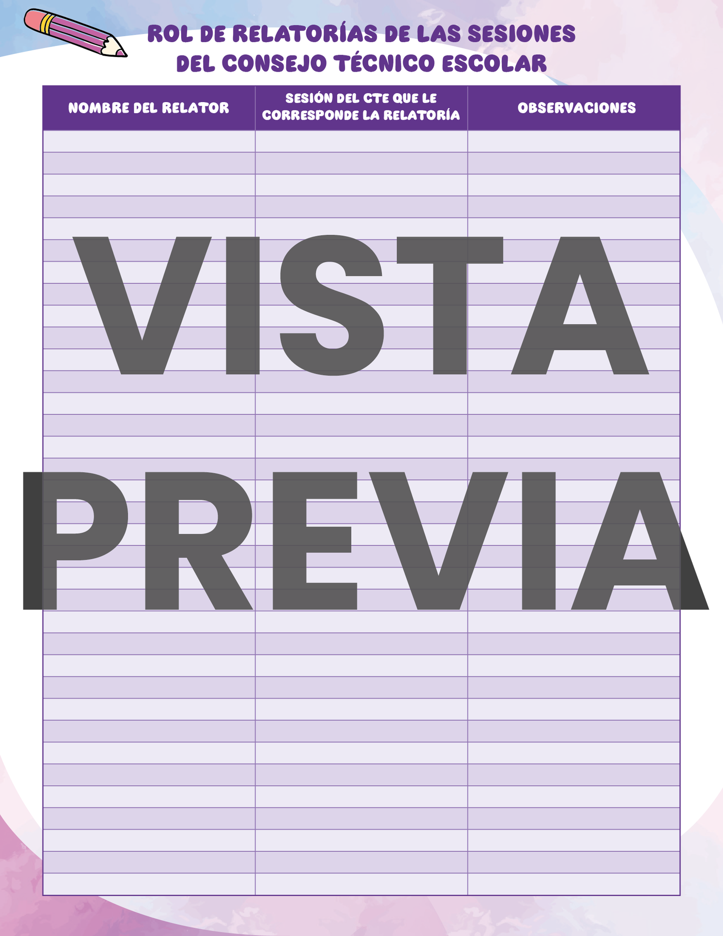 Agenda Colorida SUPERVISOR Secundaria Ciclo Escolar 2024 - 2025