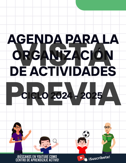 Agenda Cuadros DIRECTOR Preescolar Ciclo Escolar 2024 - 2025