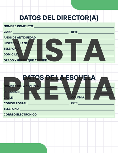 Agenda Cuadros DIRECTOR Primaria Ciclo Escolar 2024 - 2025