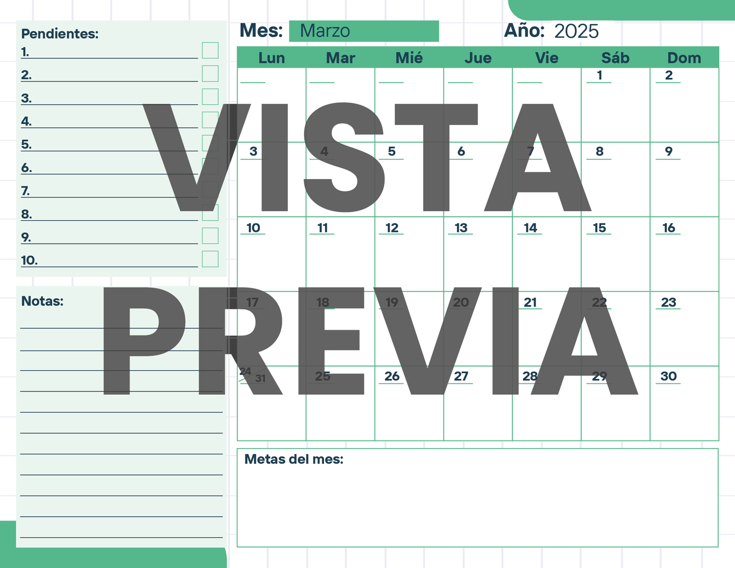 Agenda Cuadros SUPERVISOR Primaria Ciclo Escolar 2024 - 2025