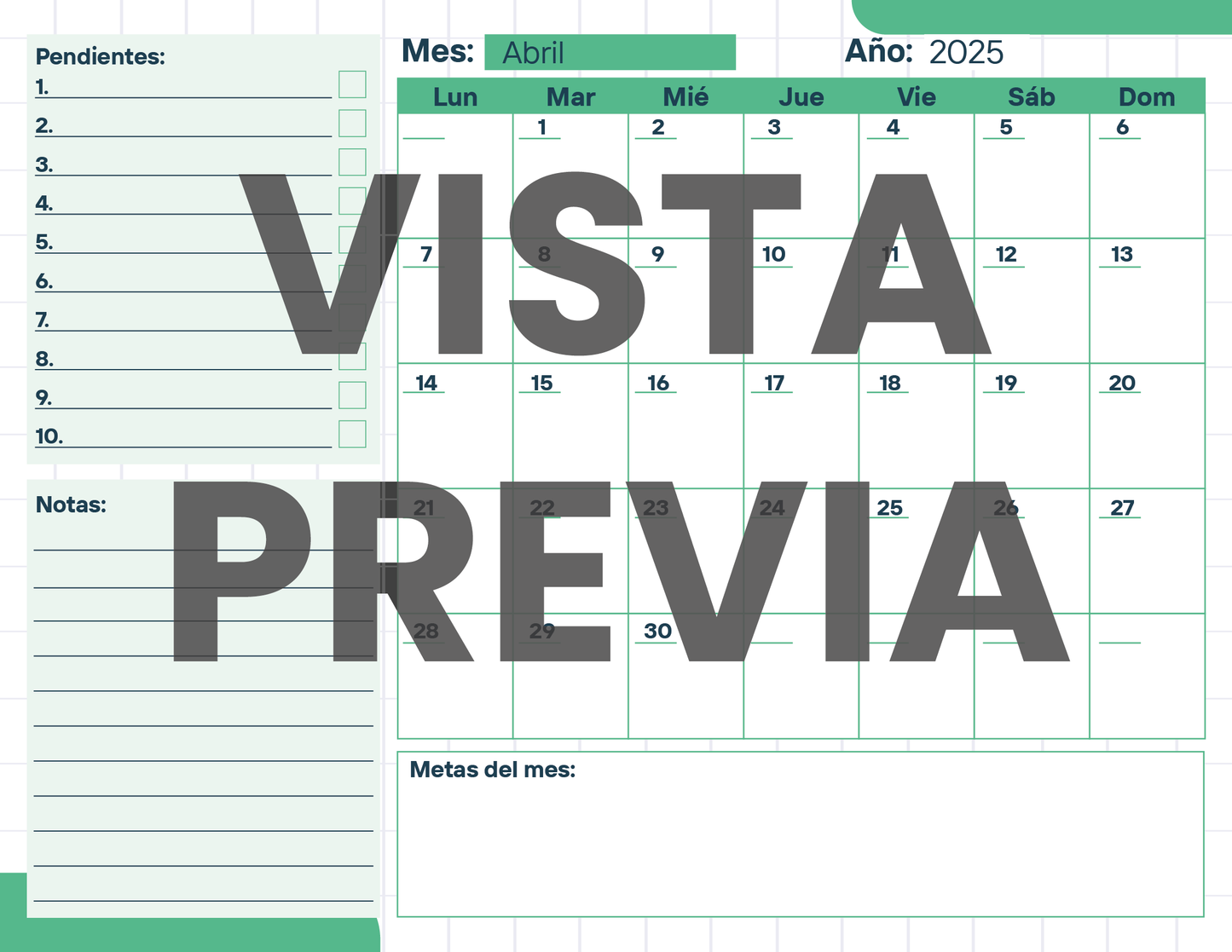 Agenda Cuadros SUPERVISOR Primaria Ciclo Escolar 2024 - 2025