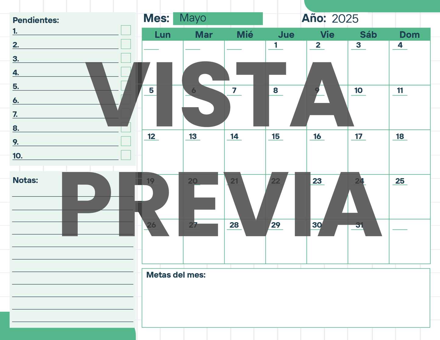 Agenda Cuadros SUPERVISOR Primaria Ciclo Escolar 2024 - 2025