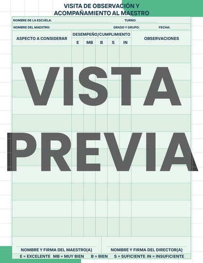 Agenda Cuadros SUPERVISOR Primaria Ciclo Escolar 2024 - 2025