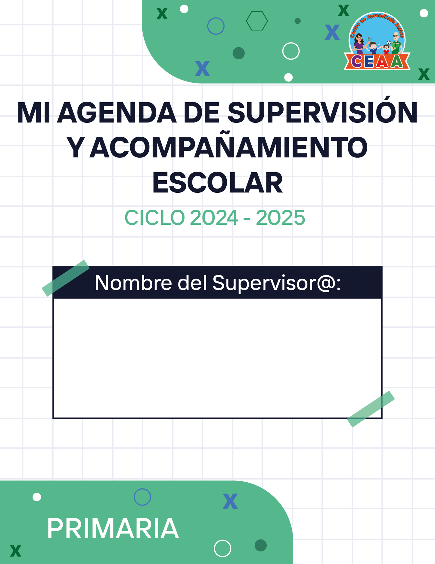 Agenda Cuadros SUPERVISOR Primaria Ciclo Escolar 2024 - 2025