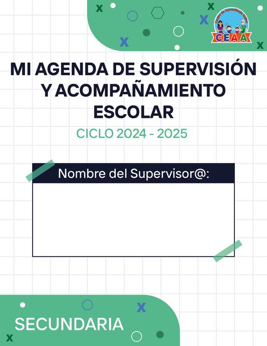 Agenda Cuadros SUPERVISOR Secundaria Ciclo Escolar 2024 - 2025