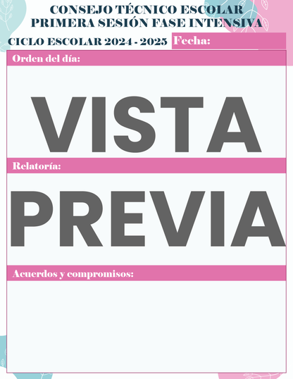 Agenda Flores SUPERVISOR Primaria Ciclo Escolar 2024 - 2025