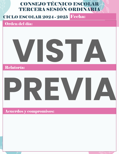 Agenda Flores SUPERVISOR Primaria Ciclo Escolar 2024 - 2025