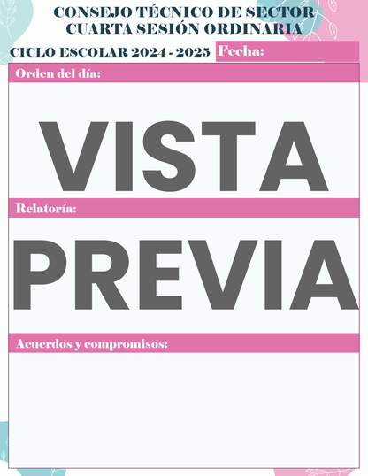 Agenda Flores SUPERVISOR Primaria Ciclo Escolar 2024 - 2025